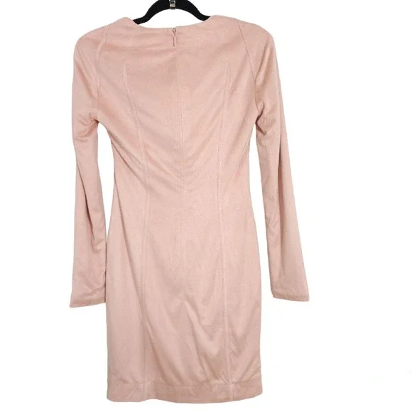 House of CB Womens Dress Ricci Pink Suedette Bustier Corset Mini Bodycon Sz S - Picture 4 of 11